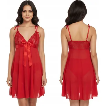 Dámská noční košile Dámská košile Erotissi s ramínky noční velmi krátká, velikost S/M