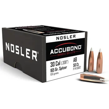 Příslušenství pro sportovní střelbu Střely Nosler AccuBond .30 cal, dia .308, 165grs