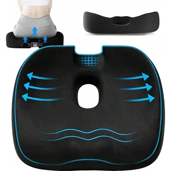 Polštář ORTOPEDICKÝ POLŠTÁŘ PRO SEDĚNÍ PROFILOVANÝ PAMĚŤOVÝ NA ŽIDLI KŘESLO VELKÝ