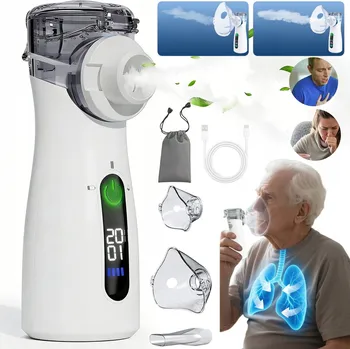 Bezpečnostní kamera INHALATOR NEBULIZATOR PRO DĚTI I DOSPĚLÉ PŘENOSNÝ BEZDRÁTOVÝ SÍŤOVÝ