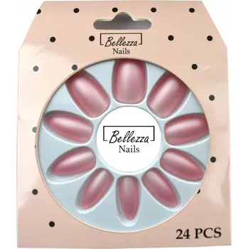 umělá květina Umělé nehty Bellezza mandlové růžové 24 ks