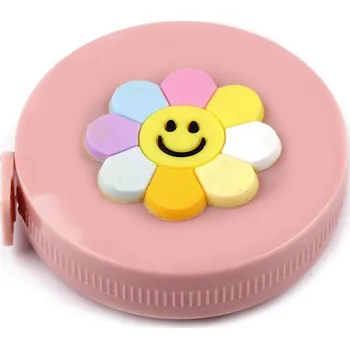 metr Svinovací metr s 3D obrázkem délka 150 cm, barva 6 pudrová květ