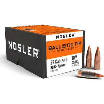 Příslušenství pro sportovní střelbu Střely Nosler Ballistic Tip Varmint .22 cal, dia .224, 60grs - MAXIpack 250ks