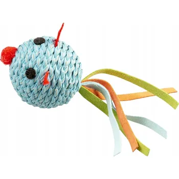 Hračka pro psa Duvo+ Míček pro kočky Myška Modrá 13x4.5x5cm