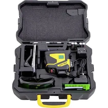 Měřící laser Prexiso PLC3-360G Liniový 360° laser Zelený laser, vč. 360° laseru , vč. akumulátoru, Vč. boxu dosah (max.): 60 m