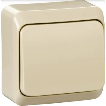 vypínač POLMARK BIS jednoduchý schodišťový vypínač nástěnný béžový ŁN-3B