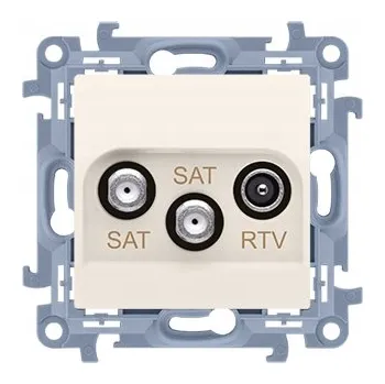 Elektrická zásuvka Anténní zásuvka RTV-SAT krémová CASK2.01/41 Simon 10