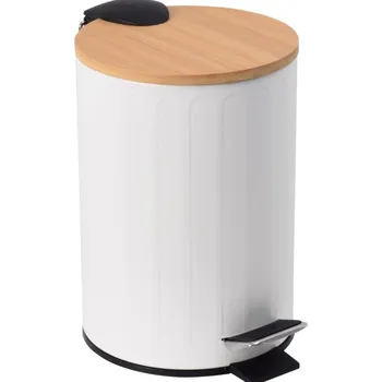 Odpadkový koš ŠLAPACÍ KOŠ 3L RADO BÍLÝ BAMBUS BISK