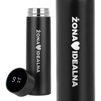 Termoska ČERNÁ TERMOSKA TERMO DÁREK NA VALENTÝNA PRO DRAHOU POLOVIČKU MANŽEL IDEÁL