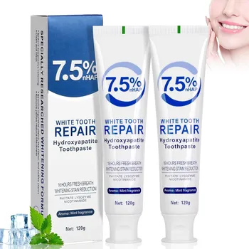 Dentální hygiena 2 ks Zubní pasta s nano-hydroxyapatitem bez fluoridu pro bělení zubů