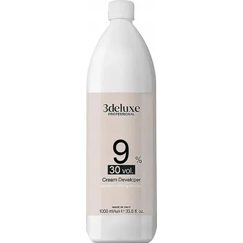 Barva na vlasy Peroxid vodíku v krému pro barvy na vlasy 3DELUXE Cream Developer oxidant 9% 1000 ml