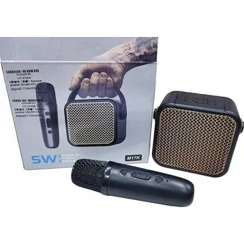 Bluetooth reproduktor Bluetooth reproduktor s mikrofonem, karaoke režim, BT 5.4, USB, LED, 2x mikrofon, MP3