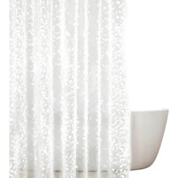 Prostěradlo ZÁVĚS ZÁVĚS 180X200 CM PRŮHLEDNÝ VZOR 3D KAMÍNKY VODĚODOLNÝ