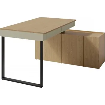 Psací stůl PC stolek Cubonis CB10, Barva:: Baltský dunový dub / Baltský dunový dub + eukalyptus MIRJAN 5903211472077