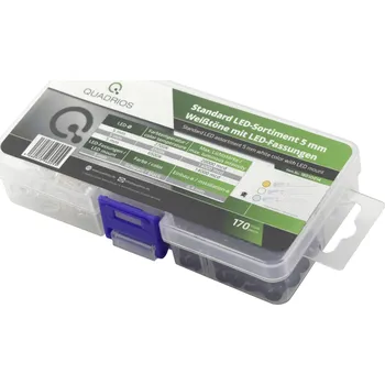 Polovodič Quadrios sada LED teplá bílá, studená bílá 5 mm 20 mA 3.0 V