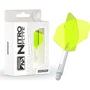 Příslušenství pro šipky Letky Red Dragon Nitro Flite White/Yellow Medium