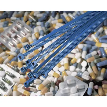 Organizace kabelů HellermannTyton 111-00937, MCTRELK2M, stahovací pásky, 4.60 mm, 250 mm, modrá, detekovatelné, 1 ks