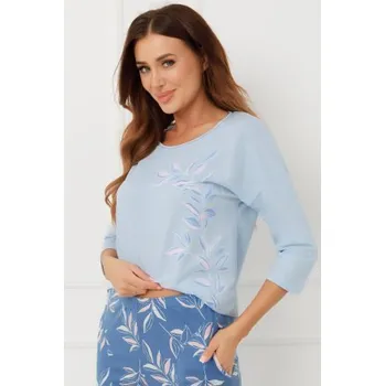 Dámské oblečení Dámské pyžamo Italian Fashion Erula - bavlna Světlemodrá-tmavěmodrá 2XL