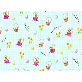 Karton Fotokarton A4/300g Velikonoce - Zajíc v košíku