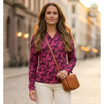 Dámské tričko Dámské triko ALTISPORT GINA VÍNOVÁ XXXL