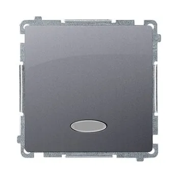 vypínač Schodišťový vypínač Kontakt-simon jednoduchý šedý s LED