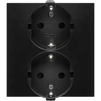 Elektrická zásuvka Elektrická Zásuvka zásuvka Kontakt-simon černá