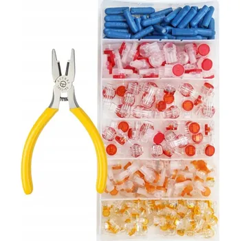Bezpečnostní kamera SADA TELEFONNÍCH KONEKTORŮ 240 KUSŮ S KRIMPOVACÍMI KLEŠTĚMI UY UY2 UR