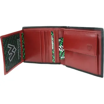 Peněženka Pánská kožená peněženka Arwel 1321­ - černá-červená