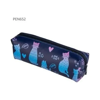 Set školních potřeb Piórnik jednokomorowy okrągły Kotki (pl, 2000, Pajacyk)