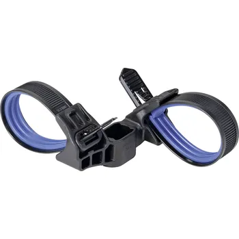 Stahovací páska HellermannTyton 156-04098, SGT100SDSB5-6-PA66HS/TPE/PA66HIRHS-BK/BU, stahovací pásky, černá/modrá, 1 ks