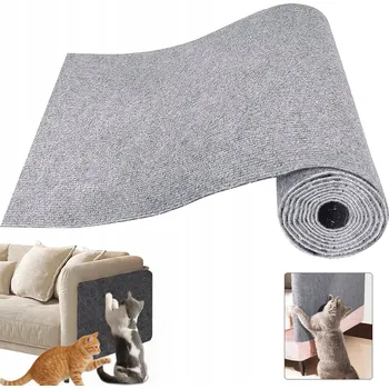 Samolepicí podložka na ochranu gauče pro kočky 200x40 cm šedá škrabadlo