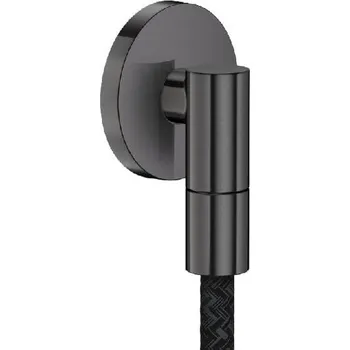 Sprchová hadice Axor Fine - Nástěnné kolínko, kartáčovaný černý chrom 36737340