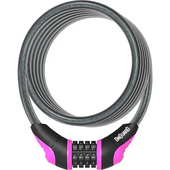 Zámek na kolo zámek ONGUARD spirála 1800x10 mm kódový růžový Černá Kódový