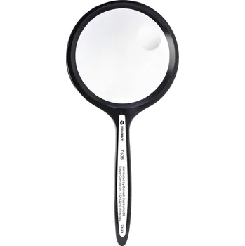 Lupa TOOLCRAFT TO-8976465 ruční lupa zvětšení: 2 x, 4 x, Velikost objektivu: (Ø) 63.5 mm, černá