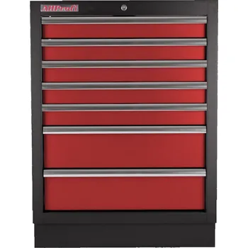 AHProfi Celokovová skříňka s 7-mi šuplíky PROFI, červená - RTGC1307