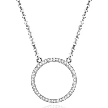 Náhrdelník Stříbrný náhrdelník s kruhovým přívěskem AGS1224/47 Beneto