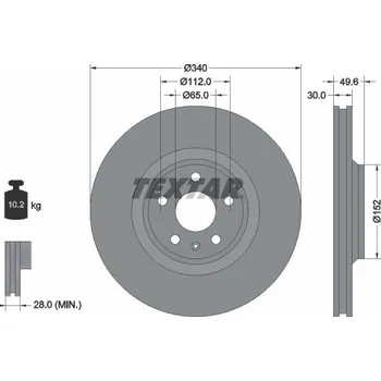 Brzdový kotouč Brzdový kotouč TEXTAR 92160503