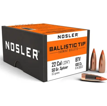 Příslušenství pro sportovní střelbu Střely Nosler Ballistic Tip Varmint .22 cal, dia .224, 50grs