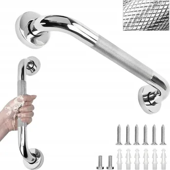 Madlo do koupelny KOUPELNOVÉ MADLO NA ZEĎ ROVNÉ VANNOVÉ 30CM PROTISKLUZOVÉ DRŽADLO DO VANY