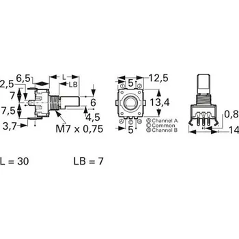 Bourns rotační snímač 1 ks PEC11R-4230F-S0024