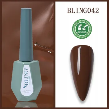 Lak na nehty Bling Gel na nehty HYBRIDNÍ LAK Káva s mlékem 10 ml č. 042