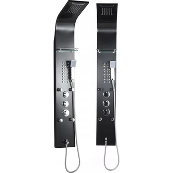 Sprchový panel MAXMAX Sprchový rohový panel CASCADA 5v1 černý