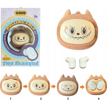 Sluchátka SLUCHÁTKA DO UŠÍ PRO DĚTI | 4 OTÁČKY – 4 TVÁŘE | TWS BLUETOOTH