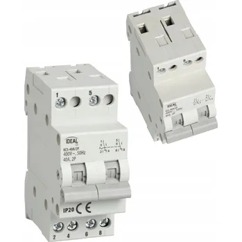 vypínač Kanlux Instalační přepínač 40A 2P Režim I-0-II KCS-40A/2P