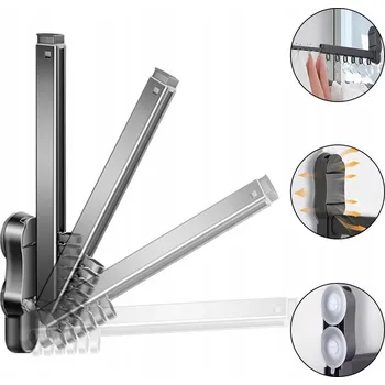 Věšák SUŠÁK NA PRÁDLO VĚŠÁK na Oblečení Prádlo Rozkládací na zeď 10KG