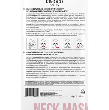 Pleťová maska Kimoco Beauty S.O.S Liftingová maska na krk 35 g – textilní maska
