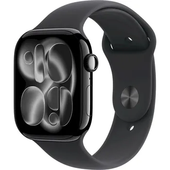 Chytré hodinky Apple Watch Series 11&nbsp;GPS + Cellular 46mm&nbsp;Jet Black Aluminium Case with Black Sport Band - S/M