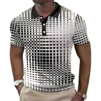 Pánské tričko Pánská polokošile s límečkem a knoflíky Krátký rukáv Jednoduchý vzor Lehký polyesterový materiál Pohodlné každodenní nošení bílá XXL