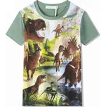 KUGO CHLAPECKÉ TRIČKO S MOTIVEM DINOSARŮ MC9856 Velikost: 110, Barva: Zelená