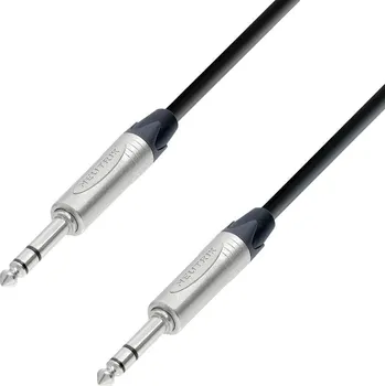 Audio kabel Adam Hall K5BVV0300 jack audio kabel [1x jack zástrčka 6,3 mm (stereo) - 1x jack zástrčka 6,3 mm (stereo)] 3 m černá